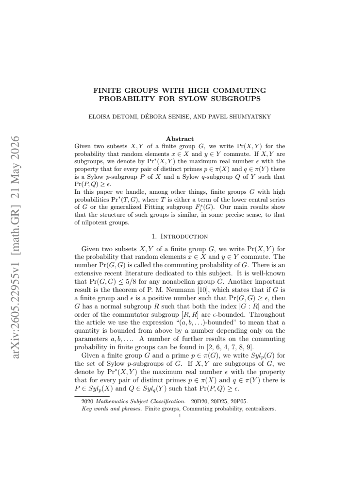 First page