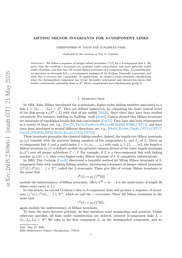 First page