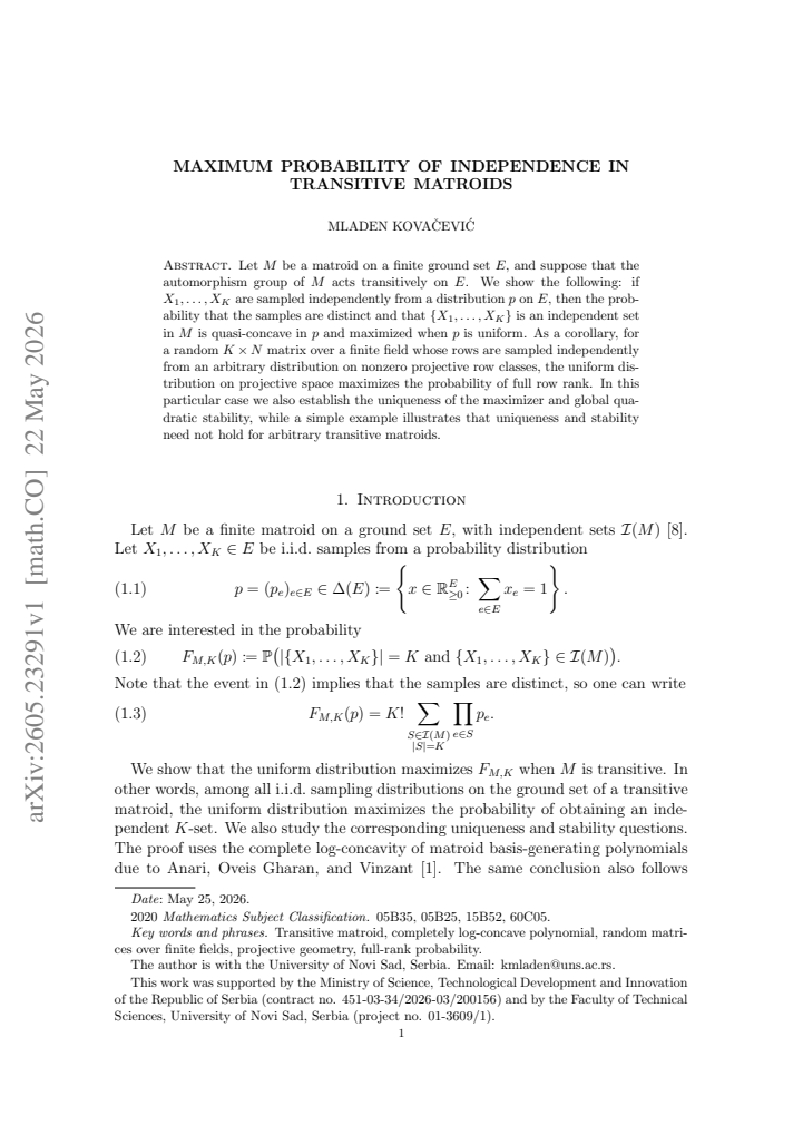 First page
