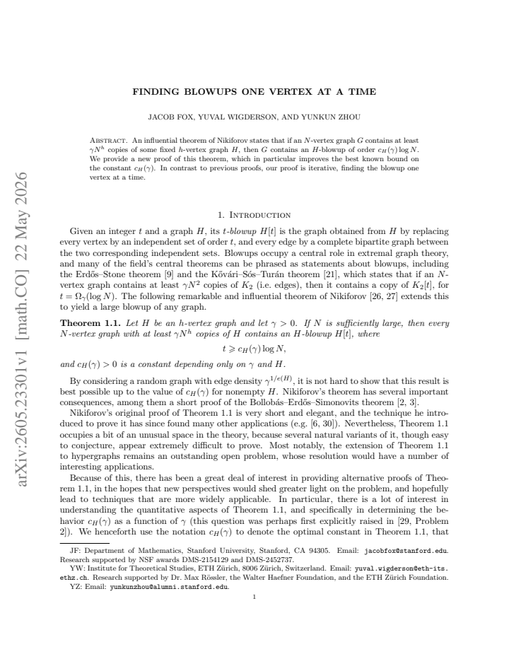 First page
