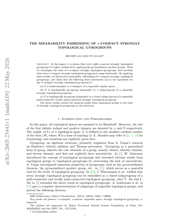 First page