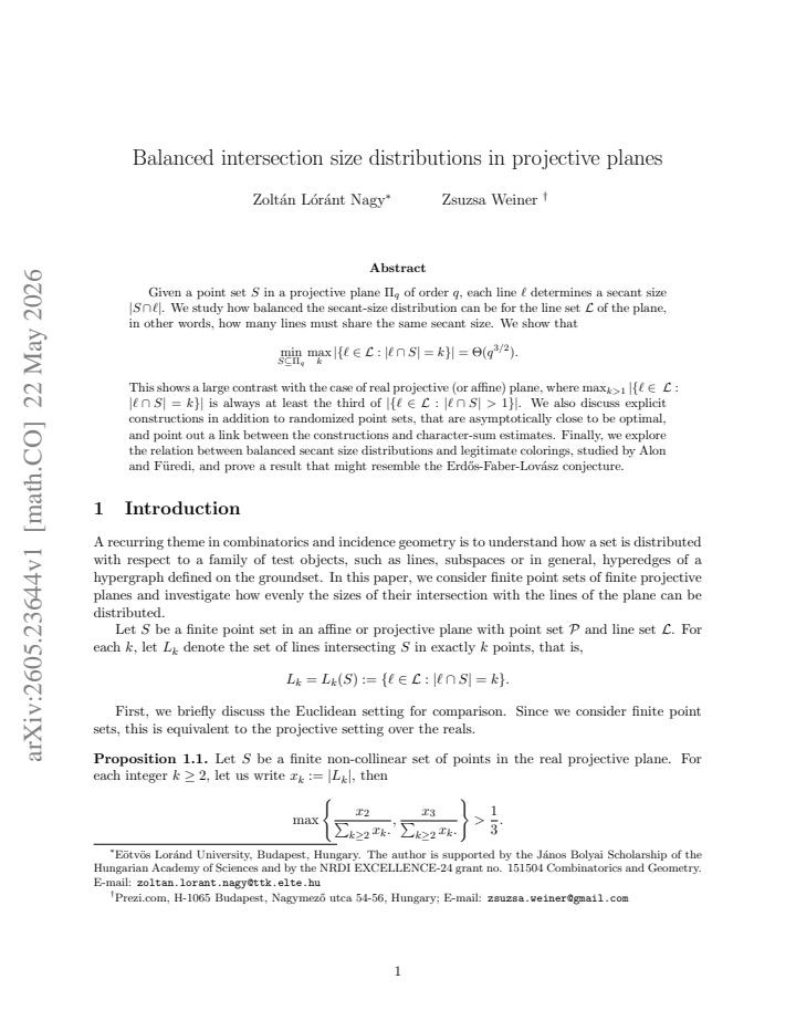 First page