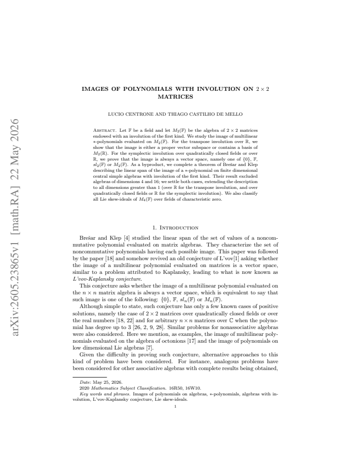 First page