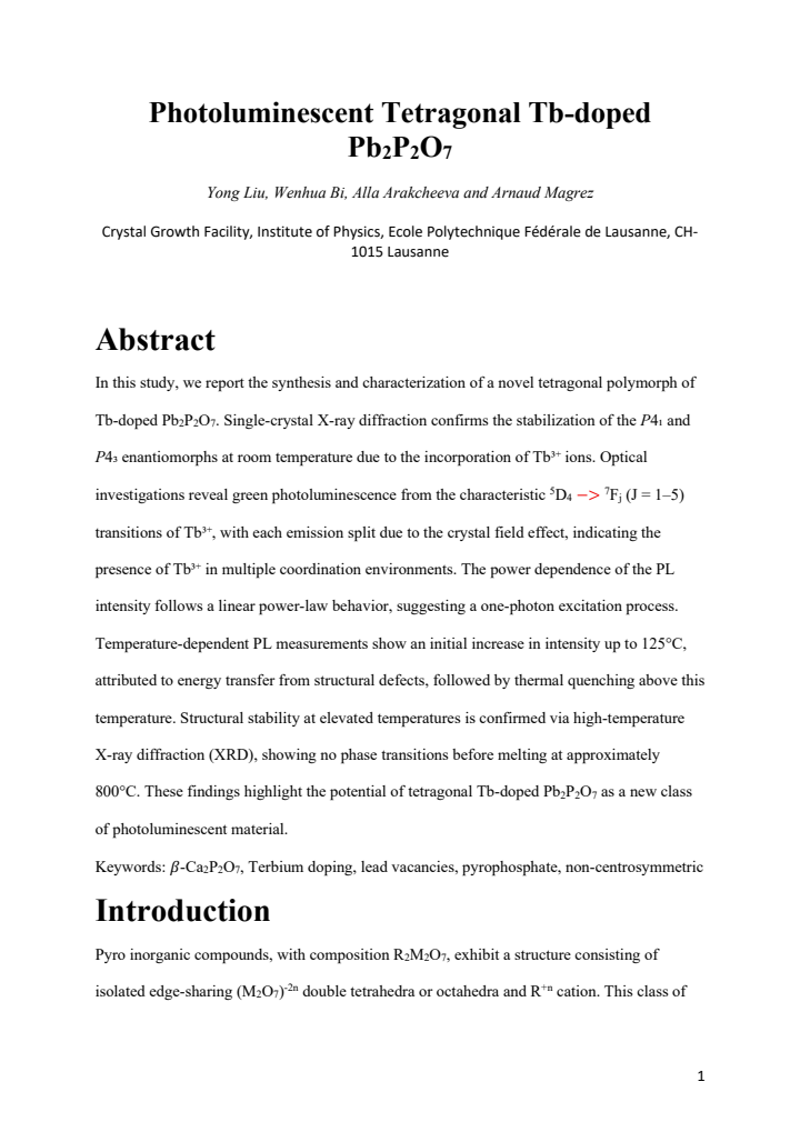 First page