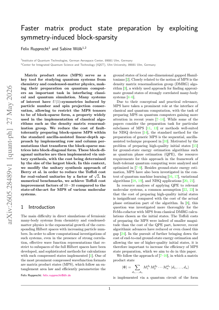 First page
