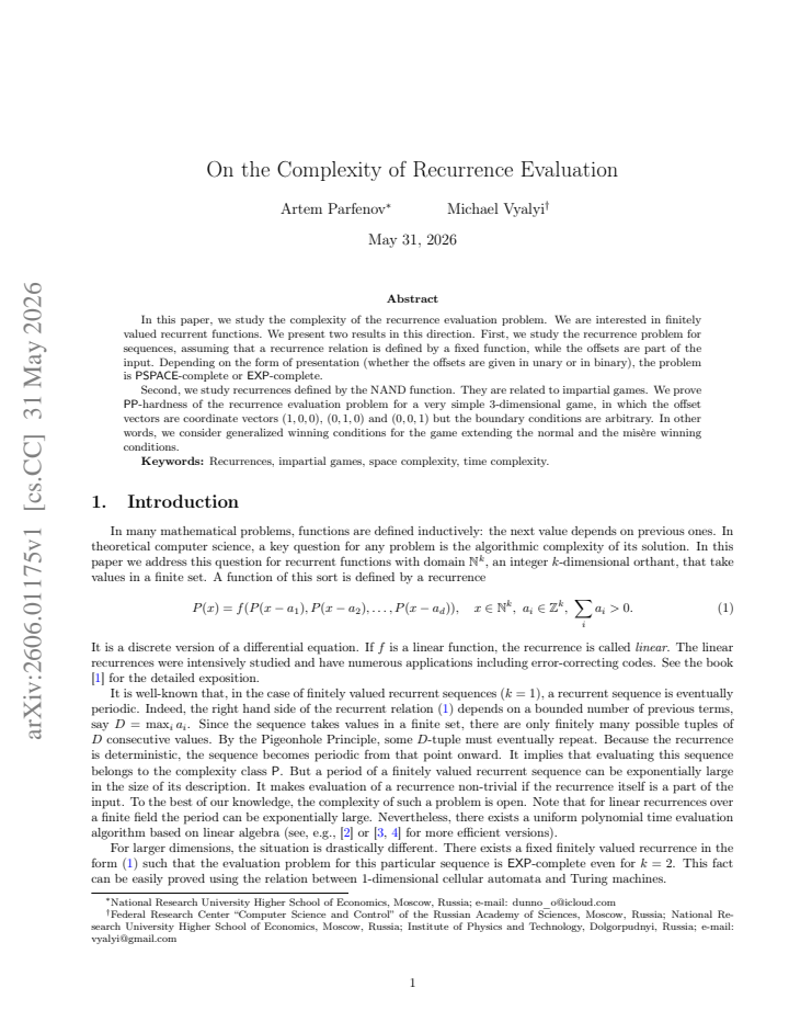 First page