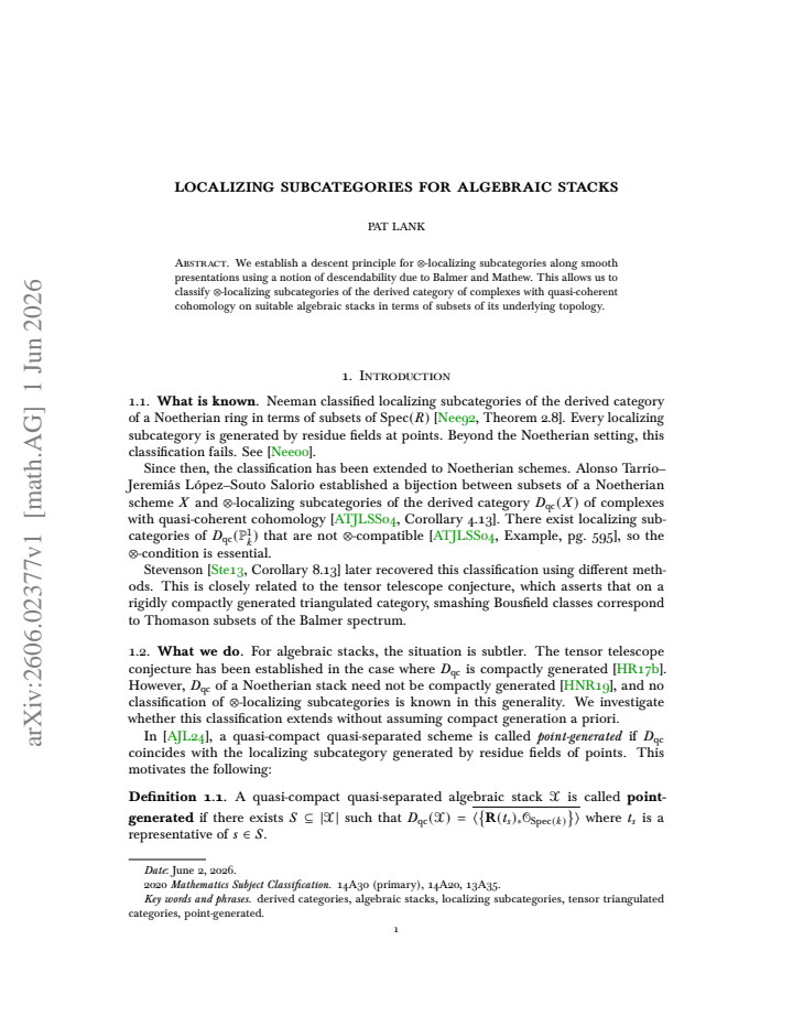First page