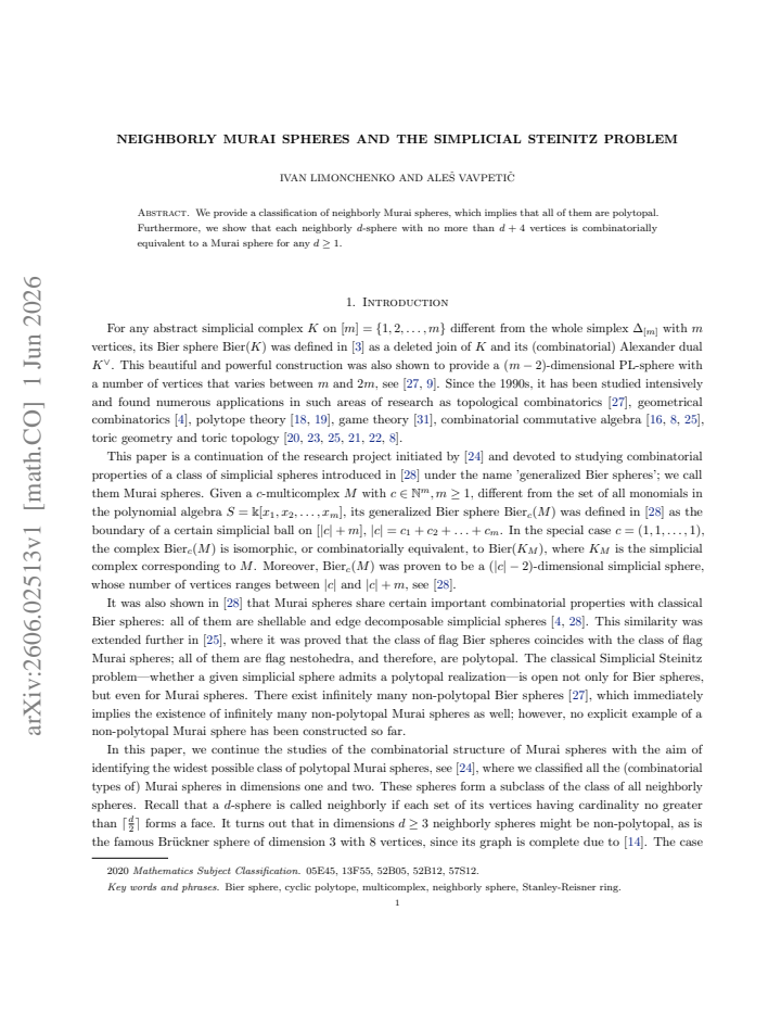 First page