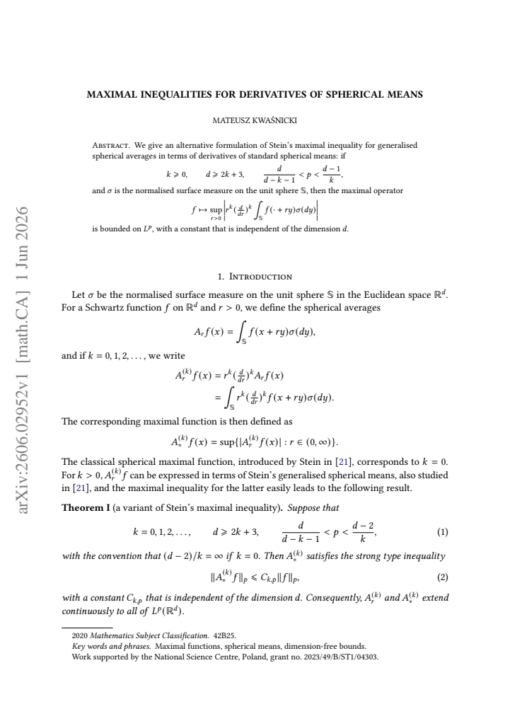 First page