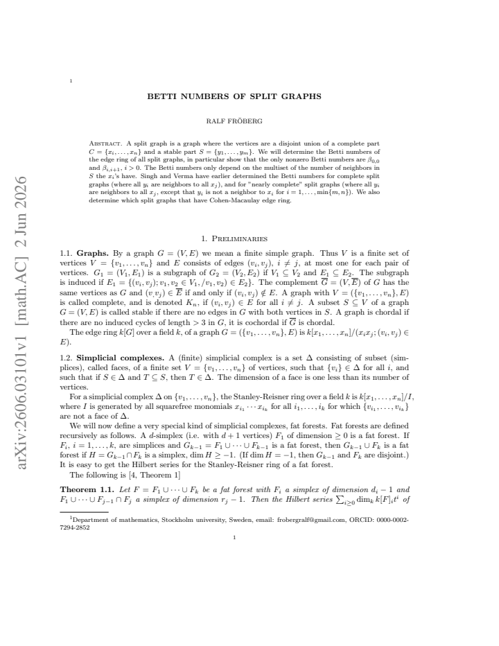 First page