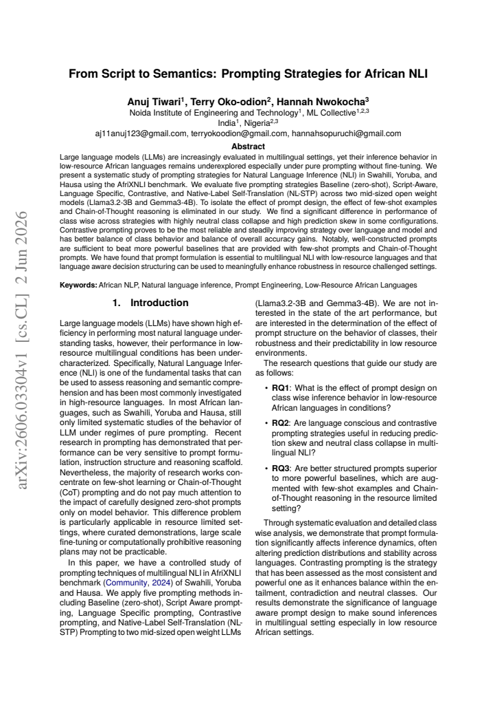 First page