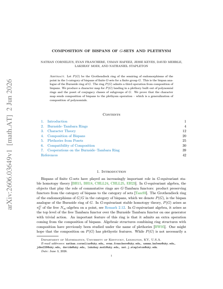 First page
