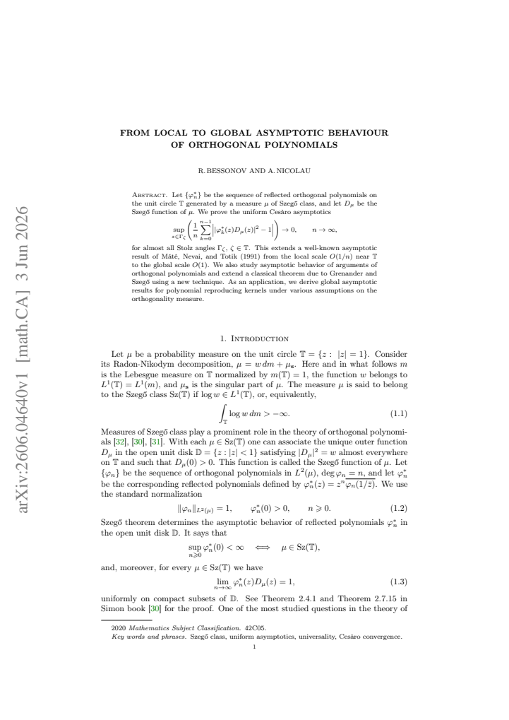 First page