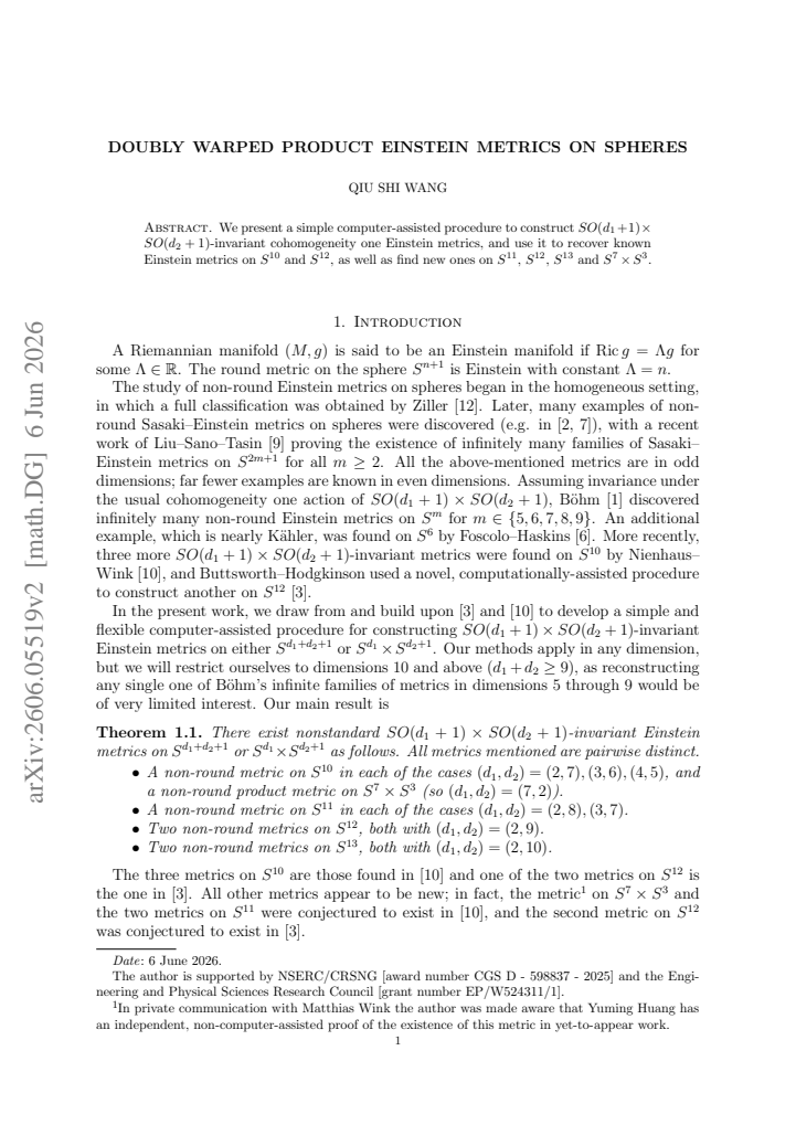 First page