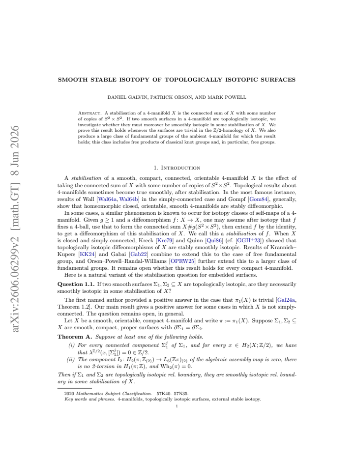 First page
