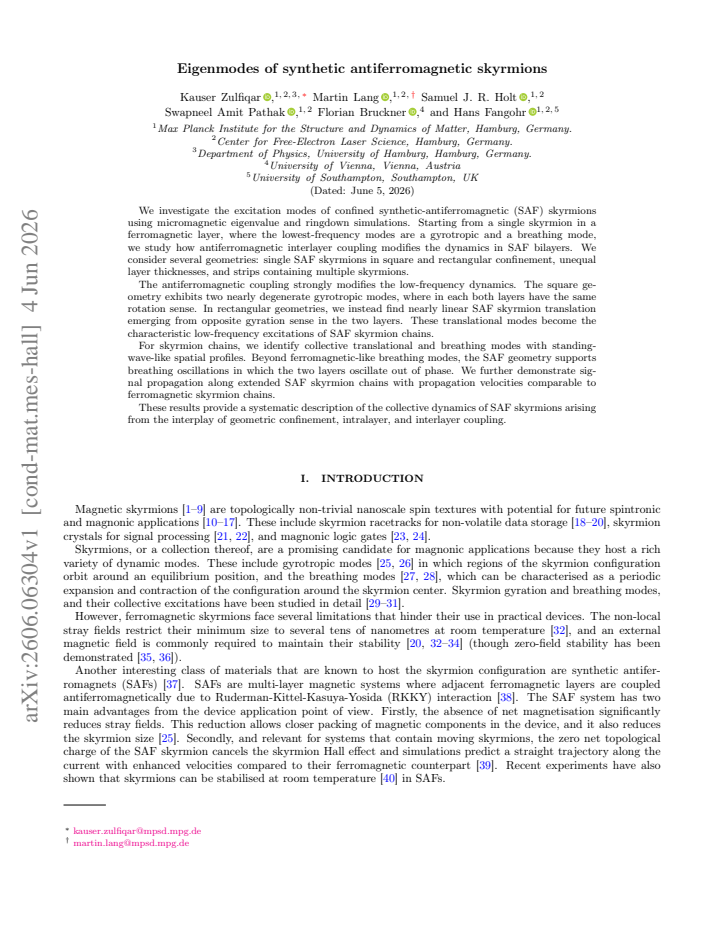 First page