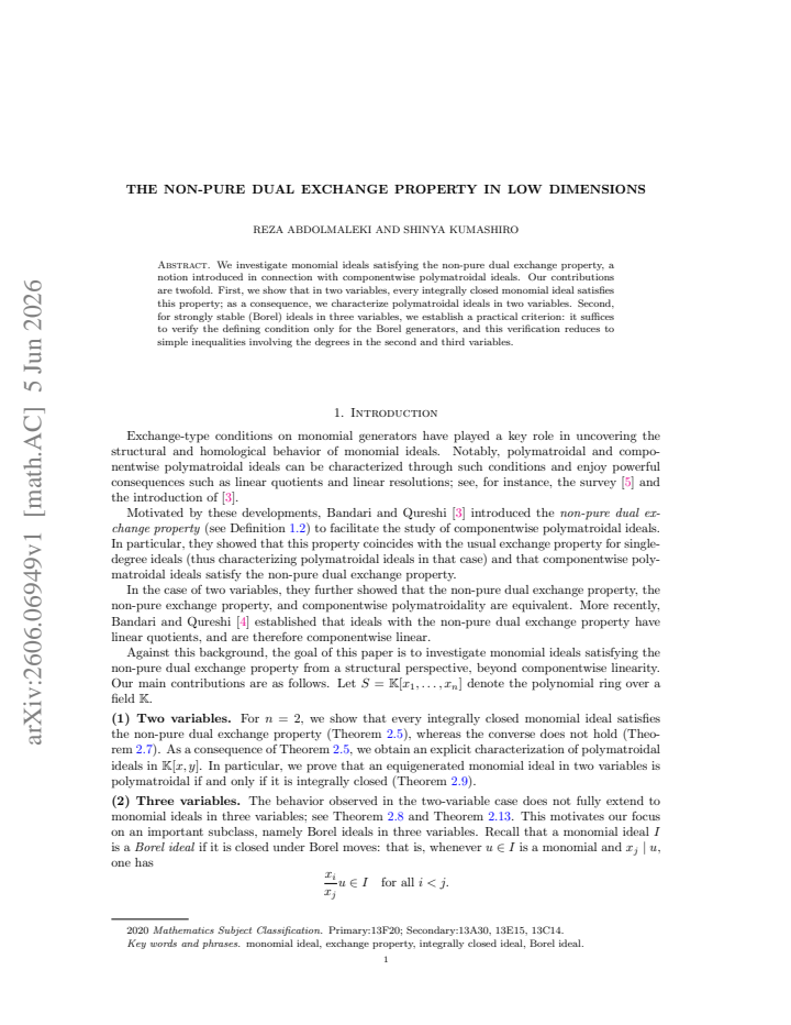 First page