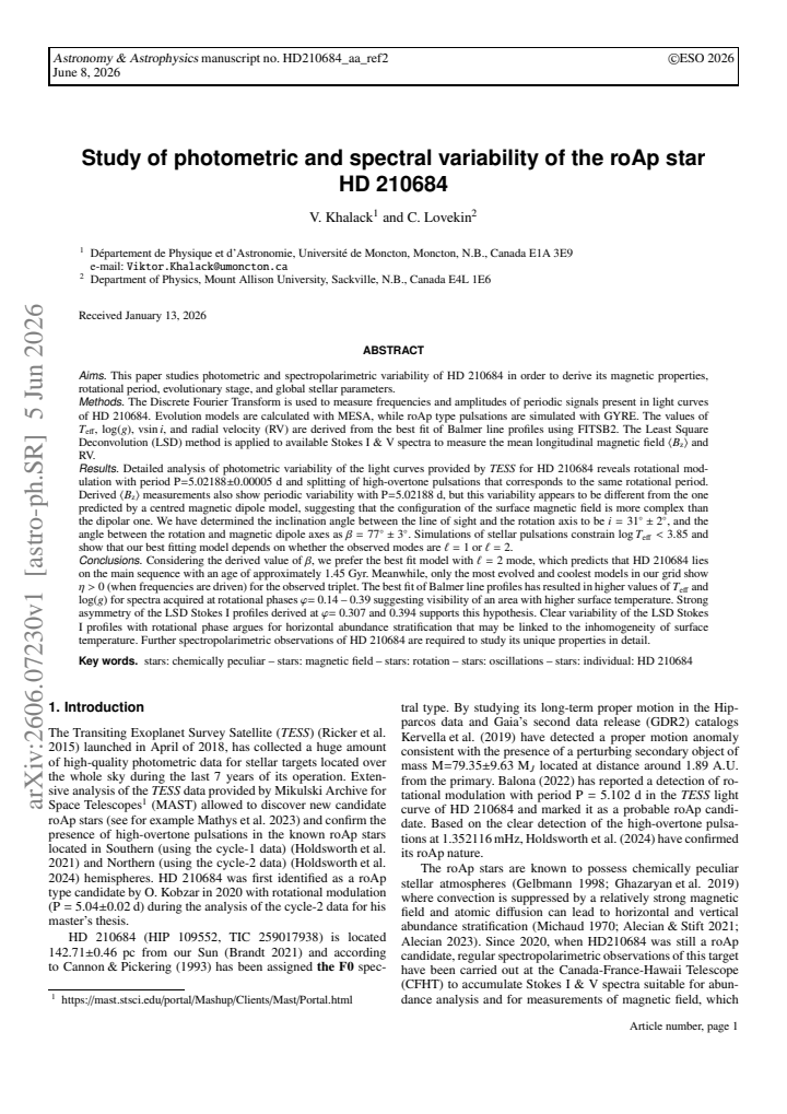 First page