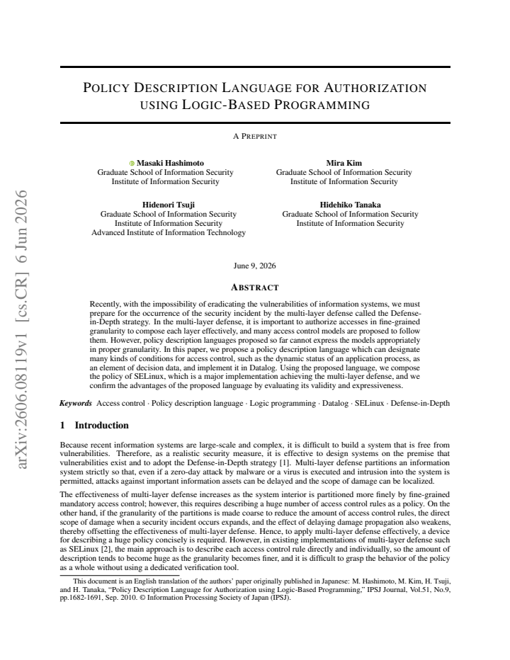 First page
