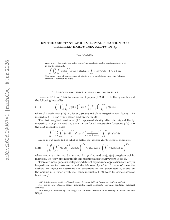 First page