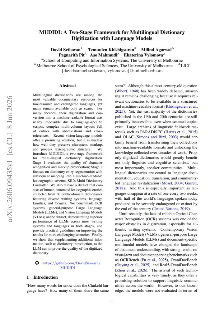First page