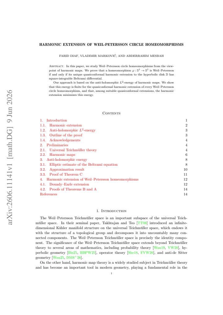 First page