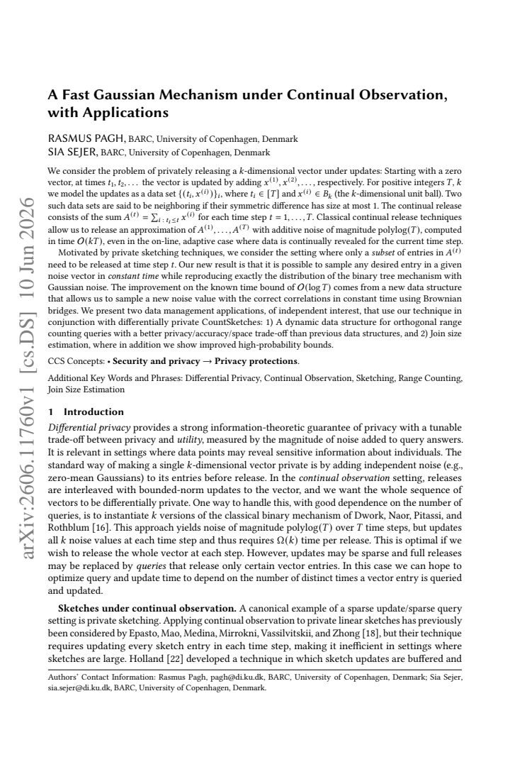 First page