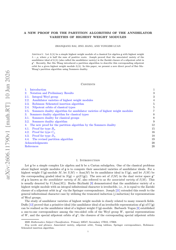 First page