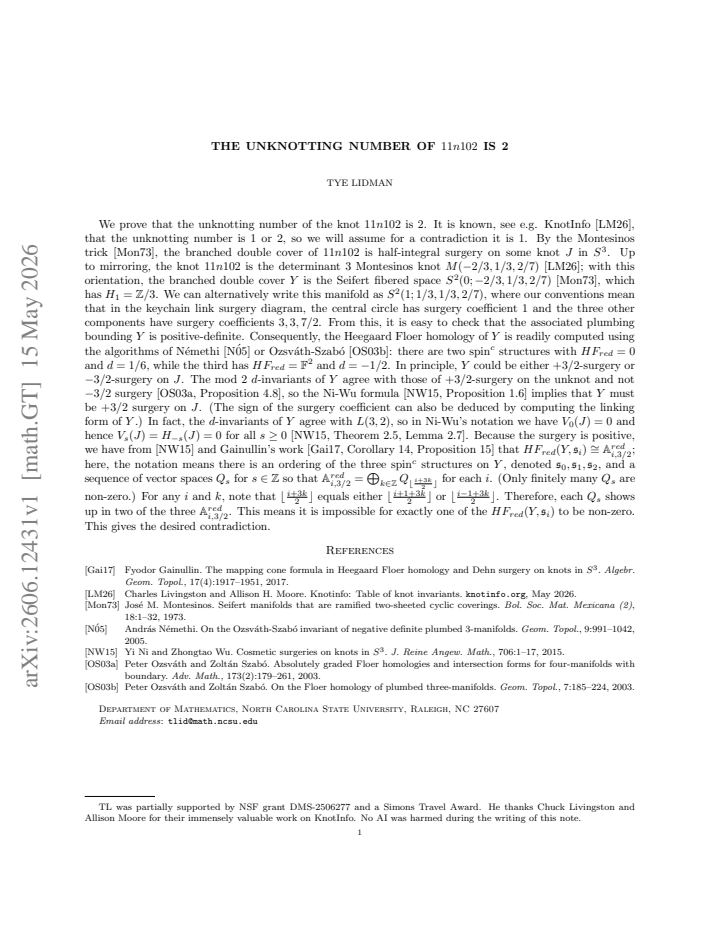 First page