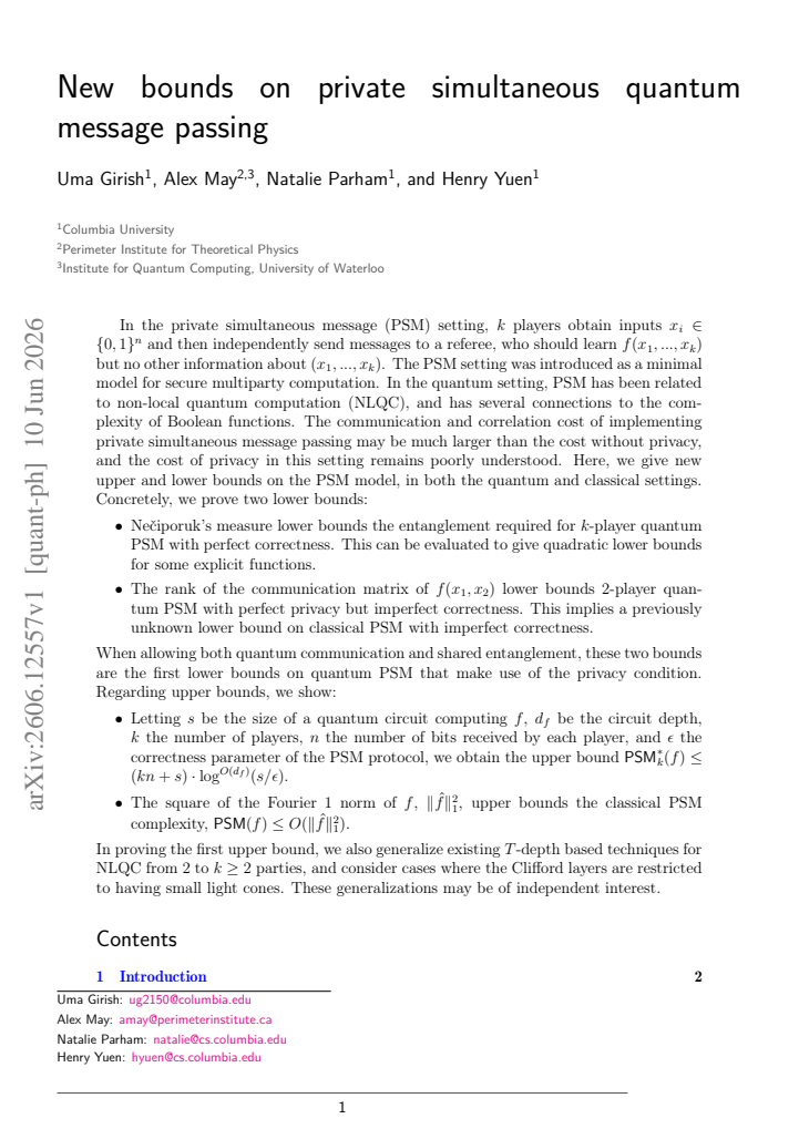 First page