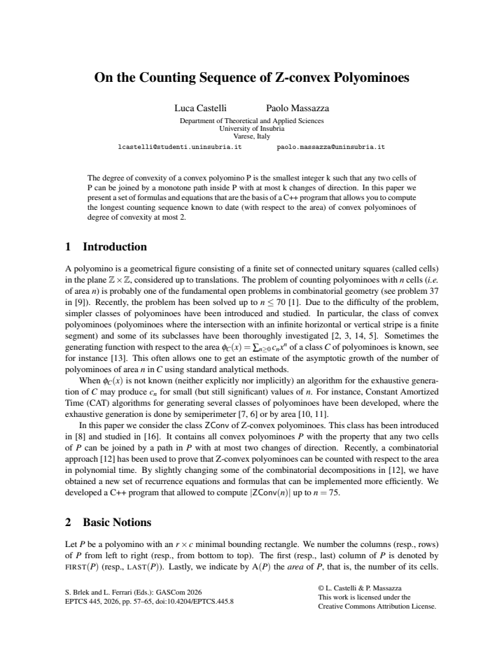 First page