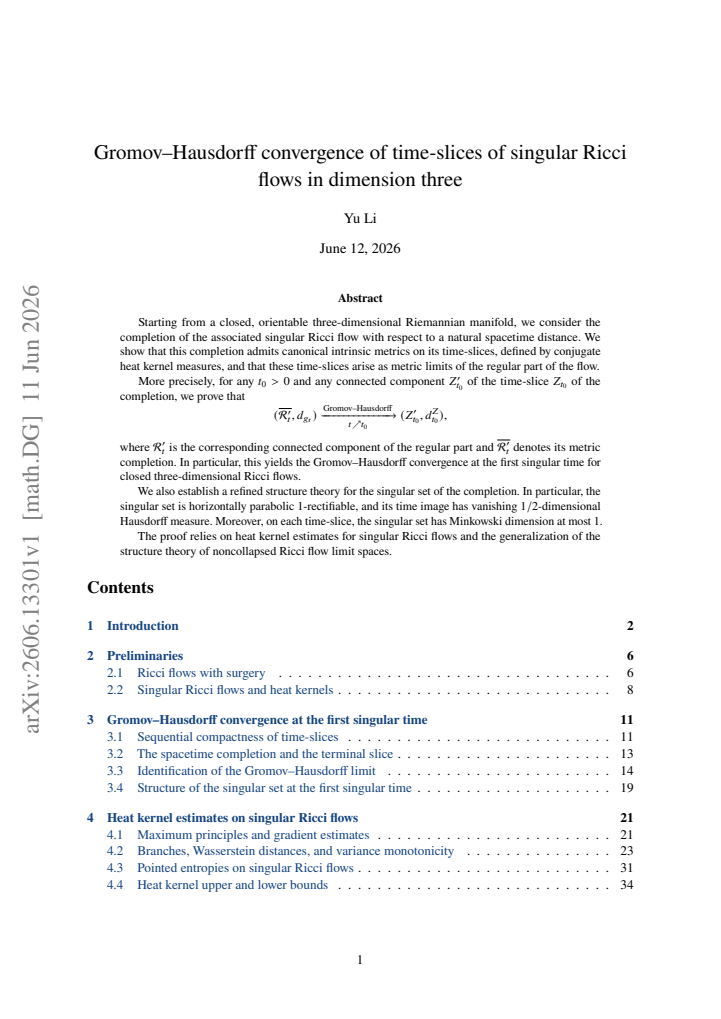 First page