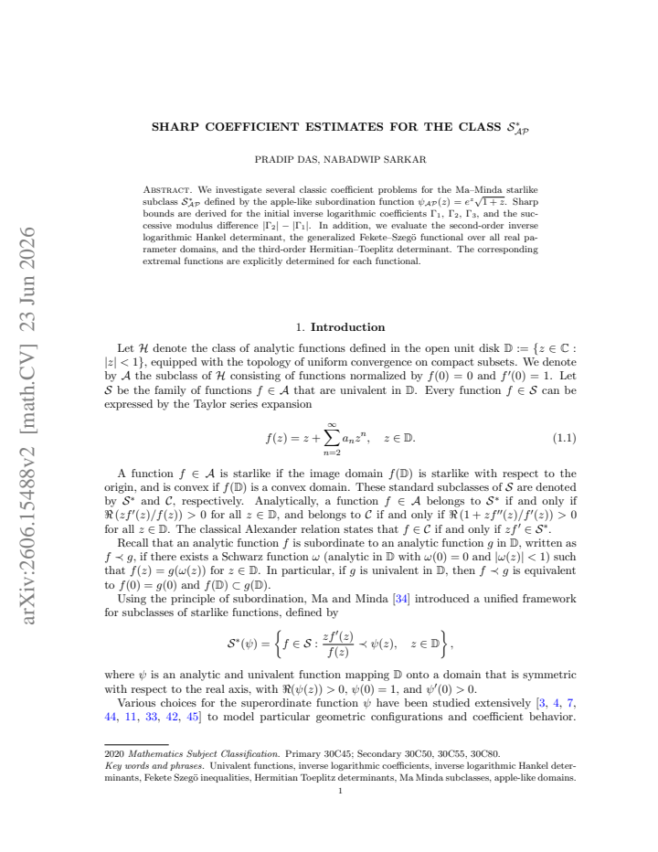 First page