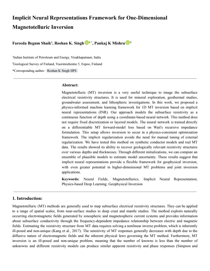 First page