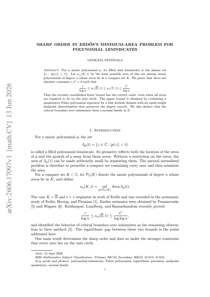 First page