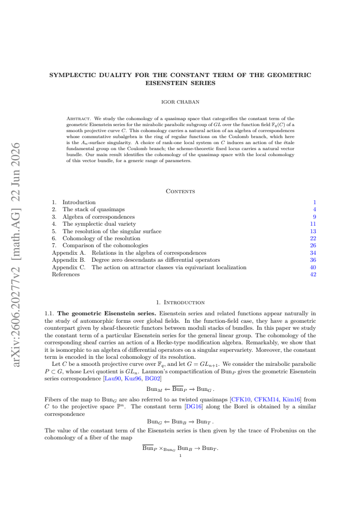 First page