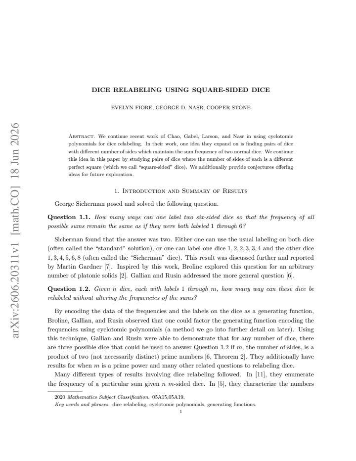 First page
