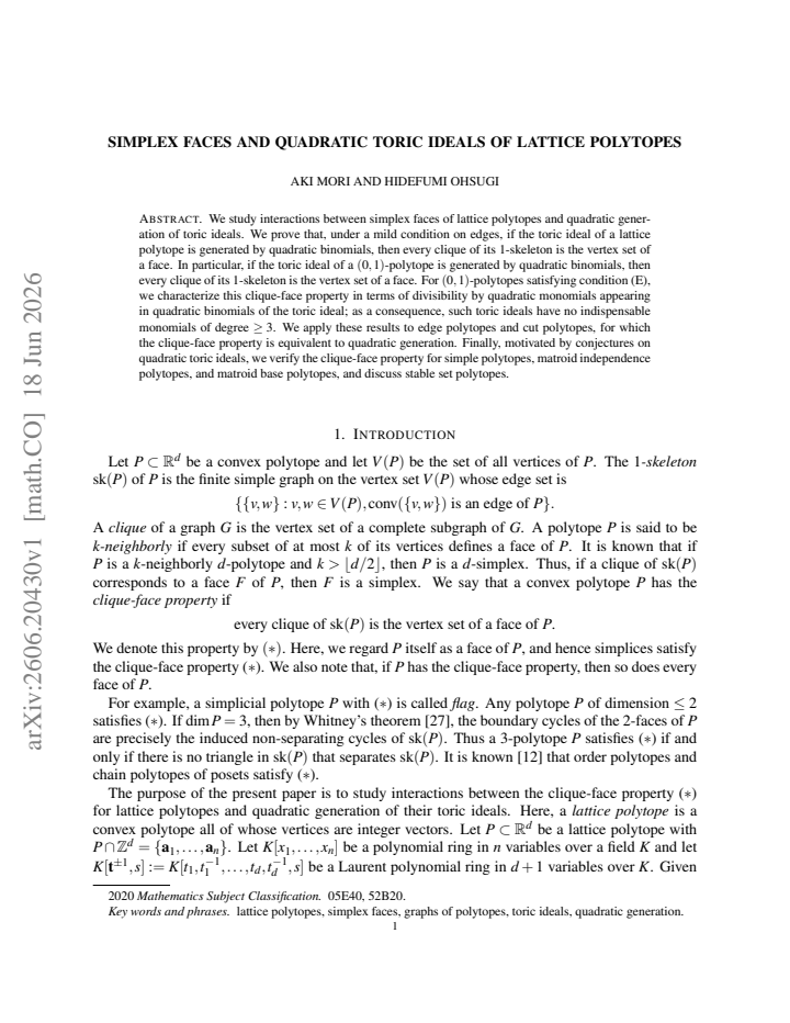 First page