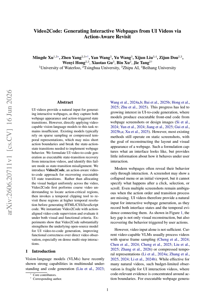 First page