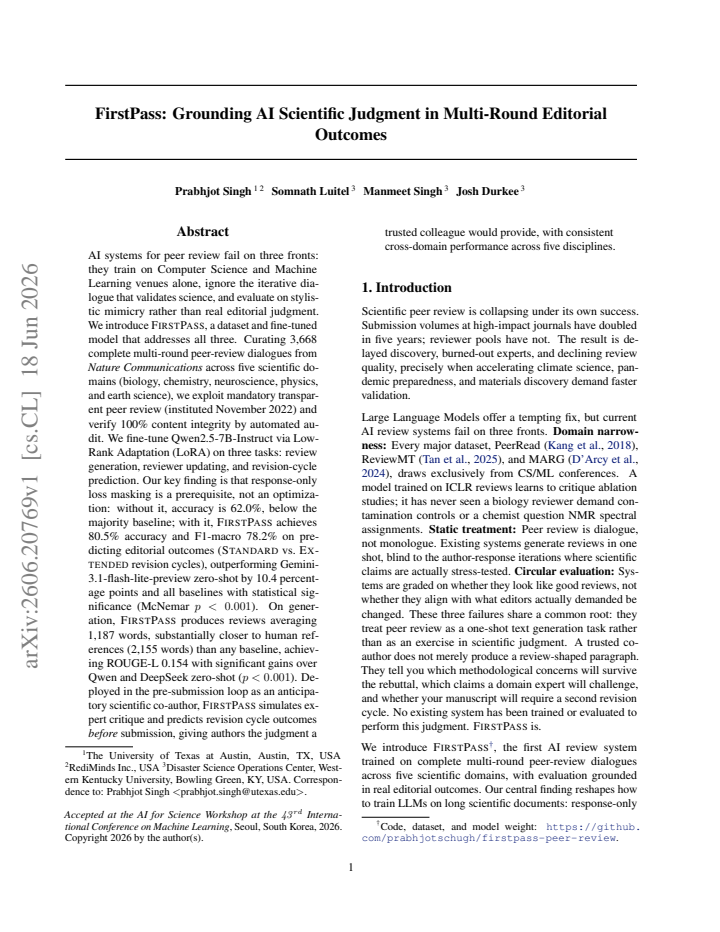 First page