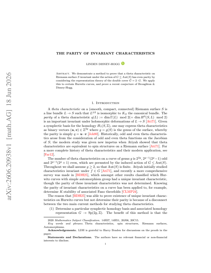First page