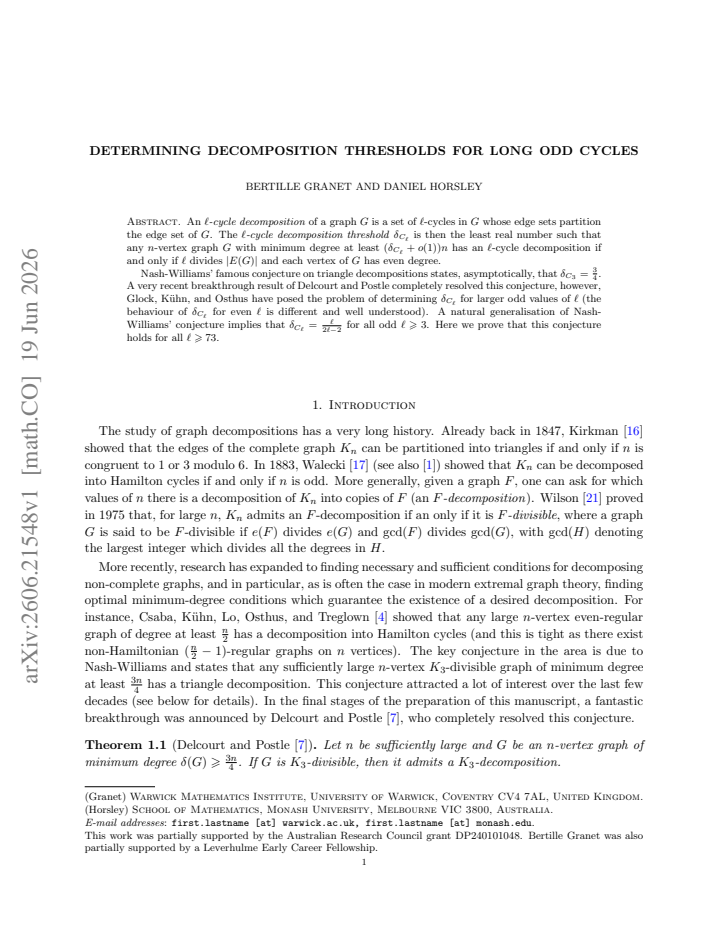 First page