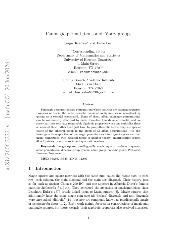 First page