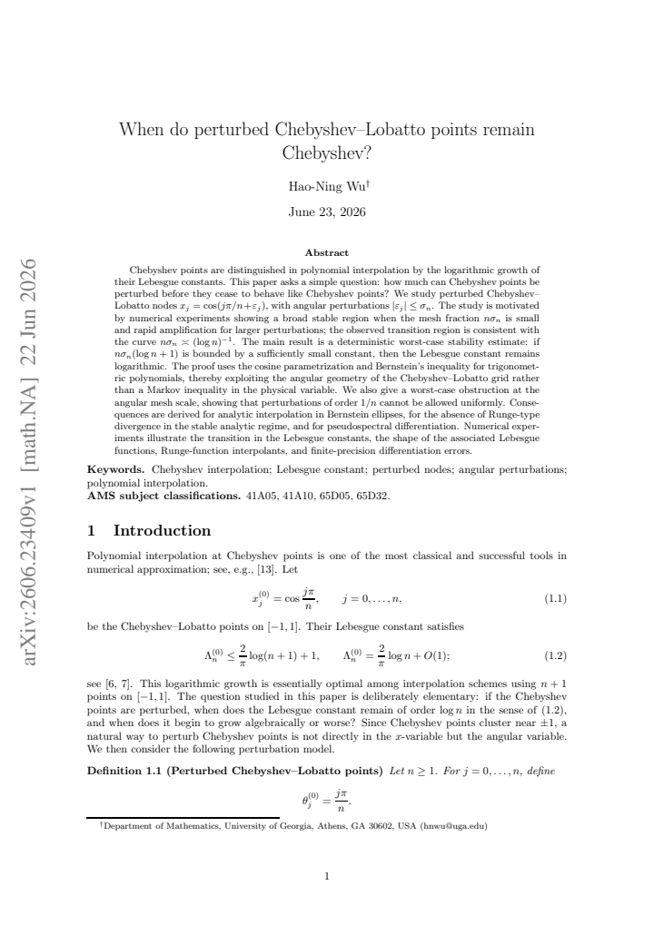 First page
