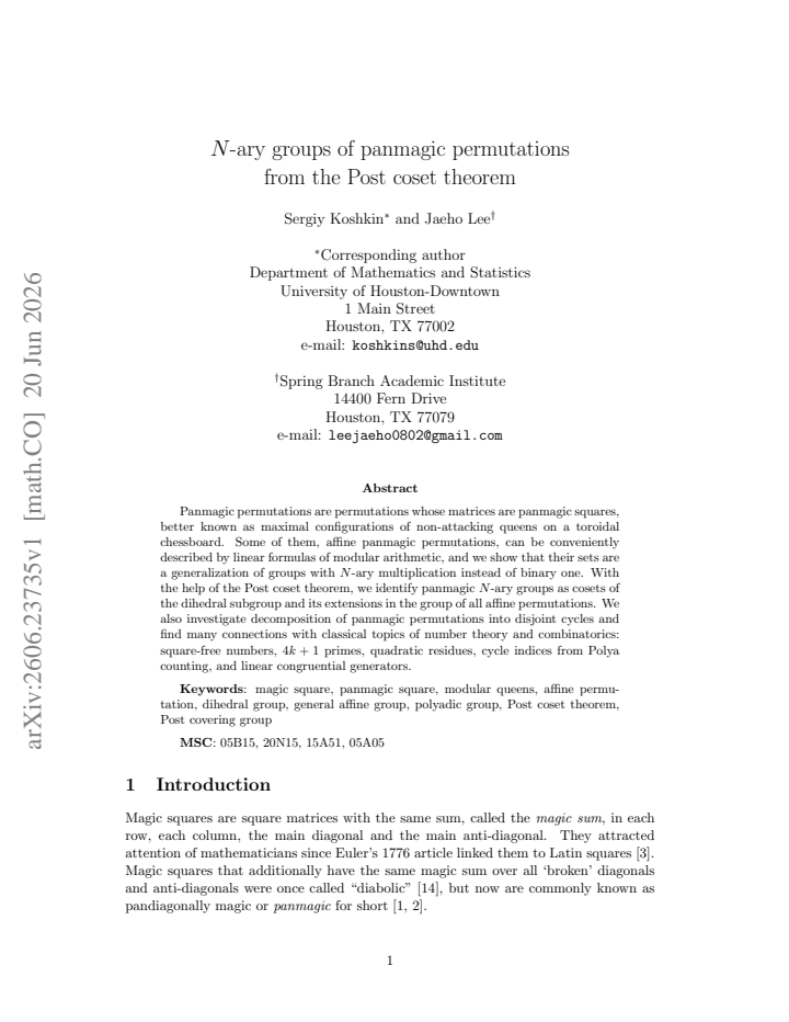 First page