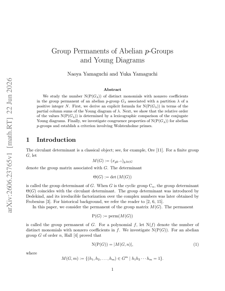 First page