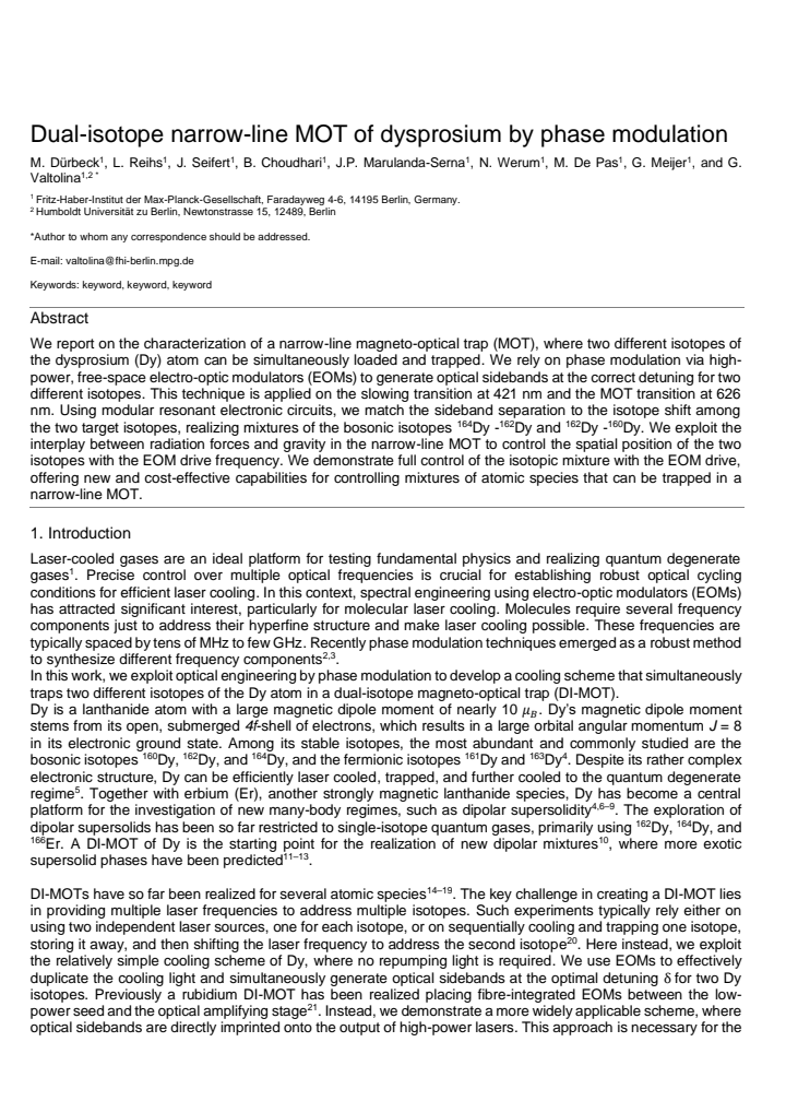 First page