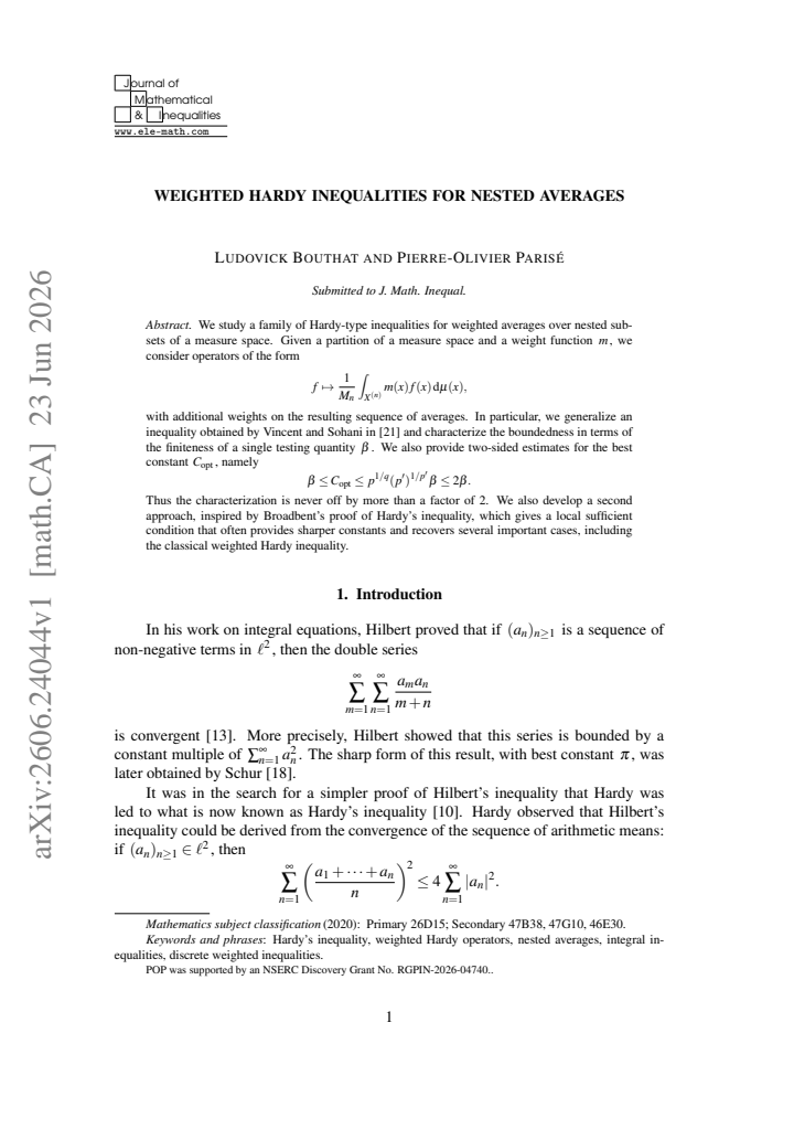 First page