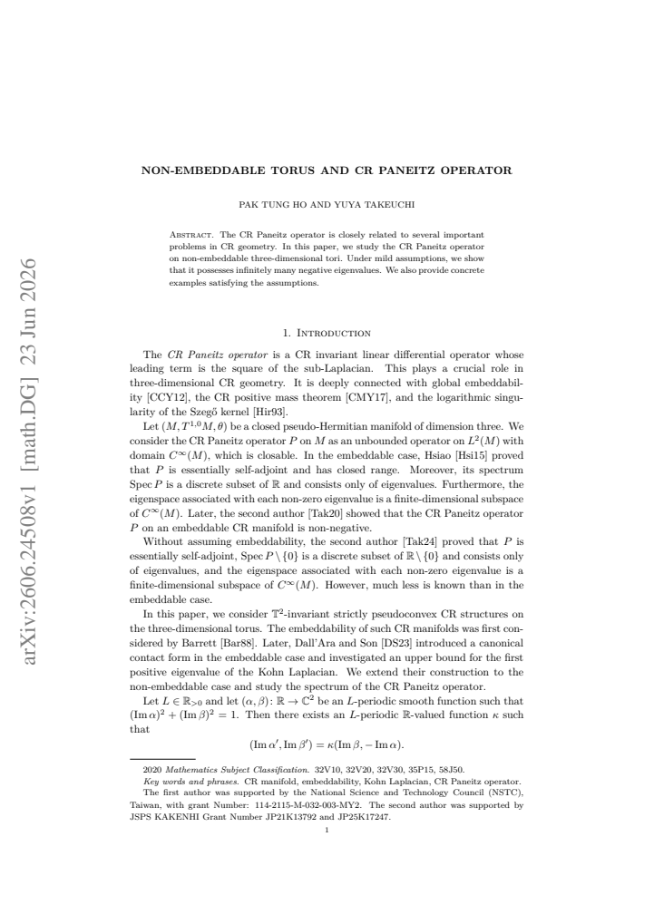 First page