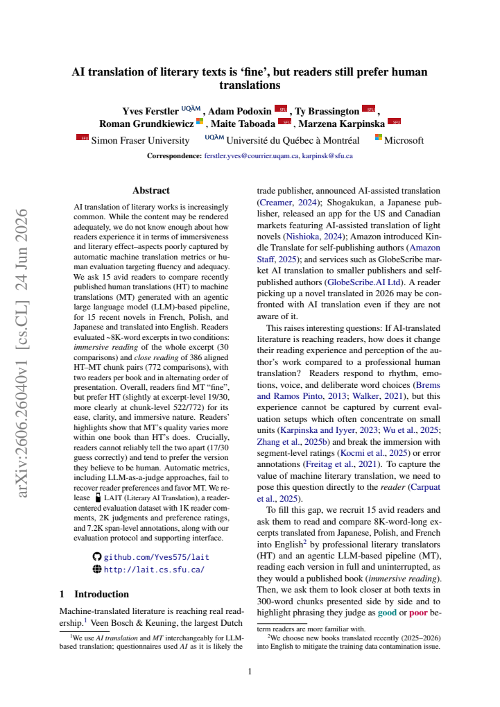 First page